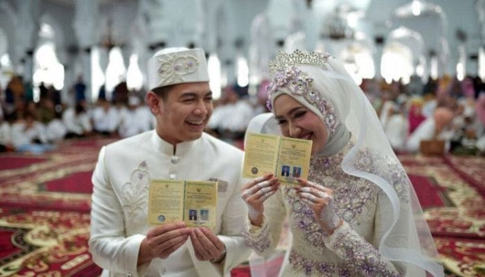 Sebanyak 275 Pasangan Menikah di Masjid Raya Baiturrahman Aceh