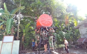 TMMD Aceh Selatan Rampungkan Pemasangan Tandon Air