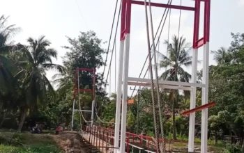 Jembatan Gantung Singgah Mata-Cot Paya Hampir Rampung