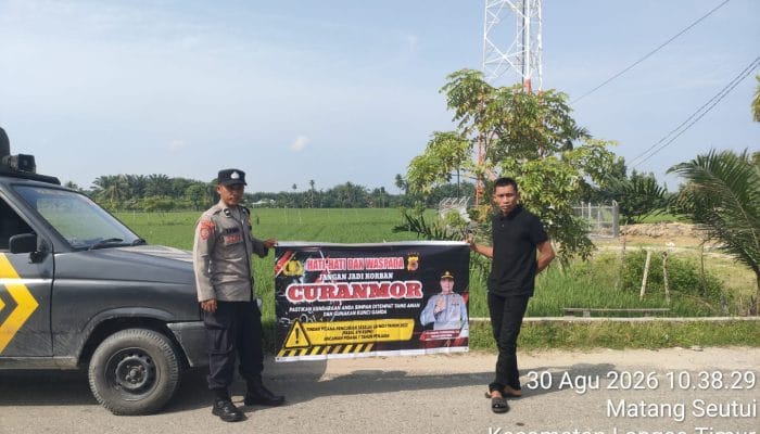 Patroli Polsek Langsa Timur Sasar Lokasi Rawan Curanmor