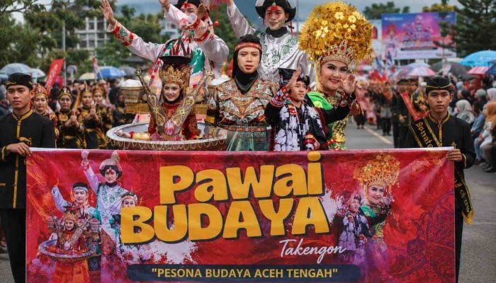Aceh Tengah Gelar Pawai Budaya HUT ke-81 Kemerdekaan RI