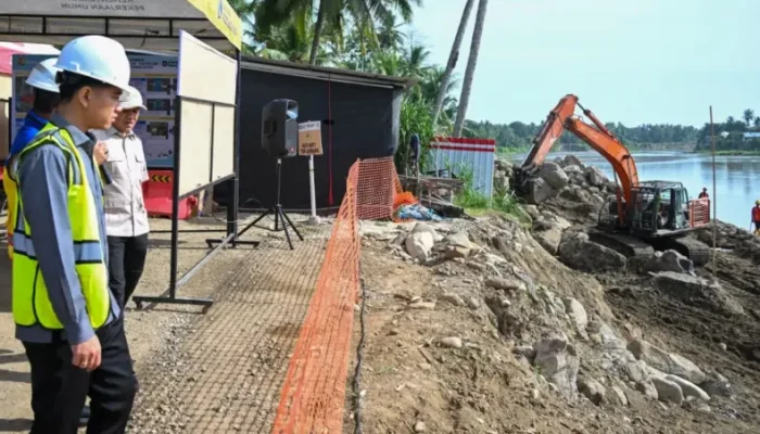 Wapres Tinjau Pembangunan Jembatan Kuta Blang Bireuen