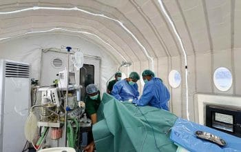 Kemenkes Dirikan RS Lapangan Berbasis Tenda Udara
