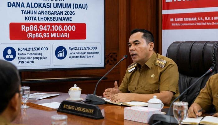 Lhokseumawe Dapat Tambahan DAU Rp86,95 Miliar