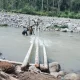TNI Bangun Jembatan Perintis 115 Meter di Sawang