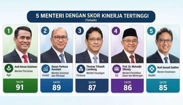 Mentan Amran Raih Kinerja Tertinggi Kabinet Merah Putih
