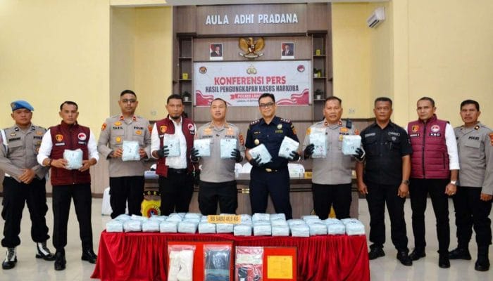 Polres Langsa Ungkap 46,6 Kg Sabu Diduga Jaringan Malaysia