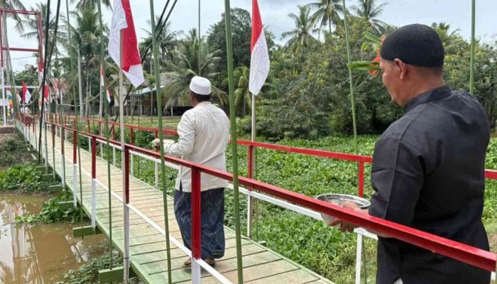 Jembatan Gantung Singgah Mata Rampung, Akses Warga Terbuka