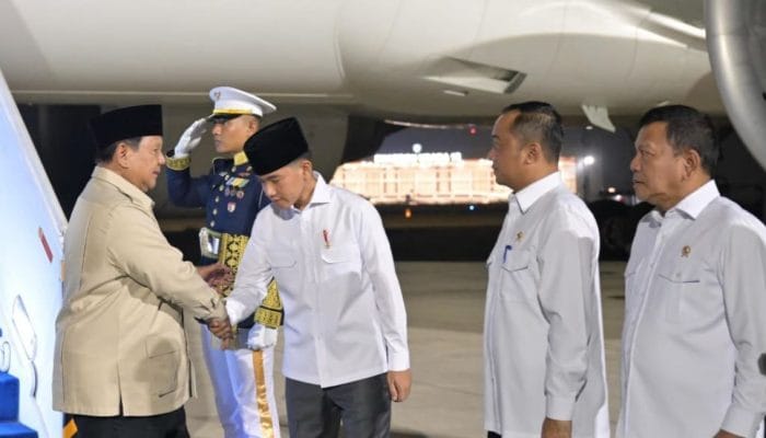 Prabowo Tiba di Jakarta Usai Hadiri KTT BRICS