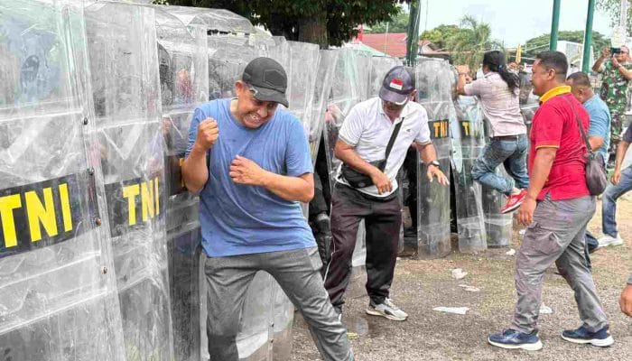 Kodim 0103 Aceh Utara Gelar Simulasi Pengamanan Aksi Massa