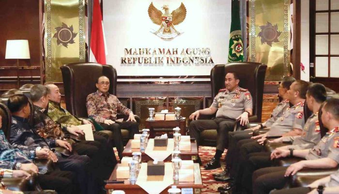Kapolri Kunjungi MA, Perkuat Sinergi Penegakan Hukum