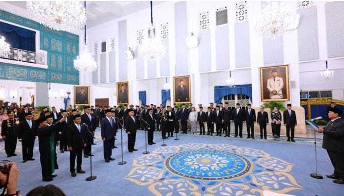 Prabowo Lantik Menteri dan Wakil Menteri