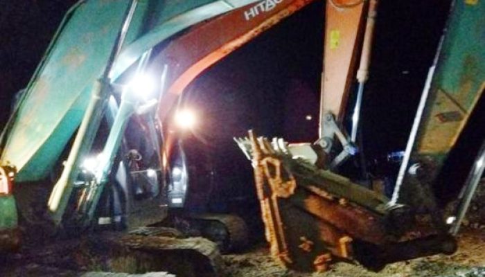 PETI Jantho Ditertibkan, 14 Orang dan 3 Ekskavator Diamankan