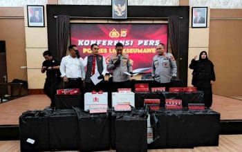 Polres Lhokseumawe Ungkap Peredaran 21 Dus Rokok Ilegal