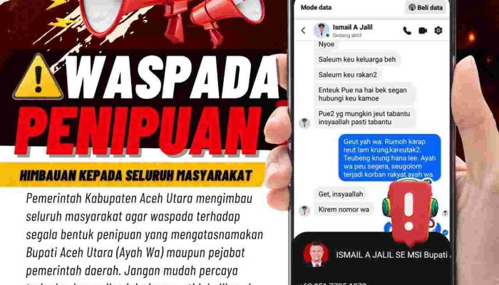 Waspada Penipuan, Akun Palsu Catut Nama Bupati Ayahwa